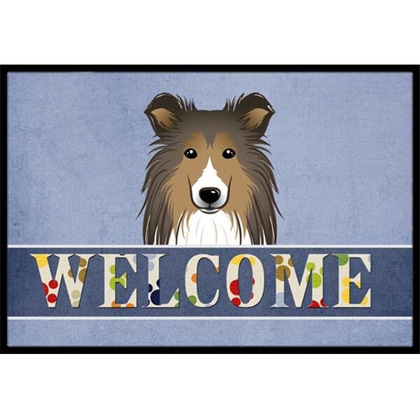 Carolines Treasures BB1428MAT Sheltie Welcome Indoor & Outdoor Mat; 18 x 27 in. BB1428MAT - main